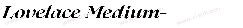 Lovelace Medium字体转换